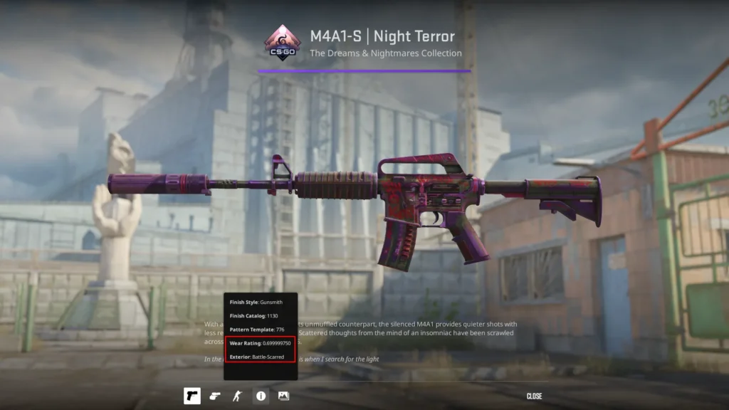 2 M4A1-S | Night Terror – Float Across the Full Range